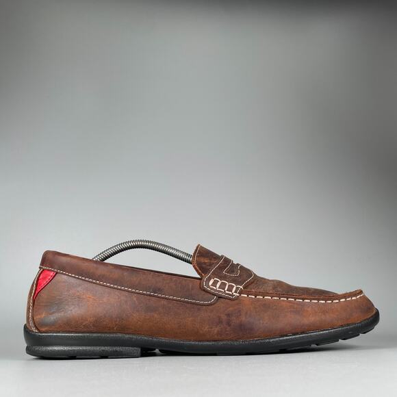 Foot Joy 79011 Men\'s 12 M Brown Leather Slip On Club Casuals Driving Loafers EUC